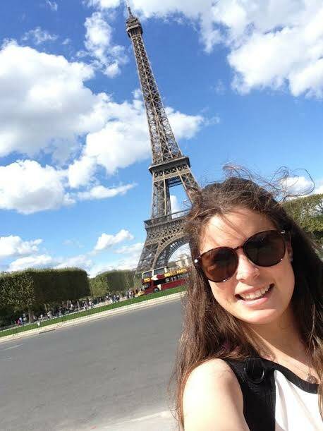 FRANCE: And of course Georgie had a selfie with the Eiffel Tower in the background.