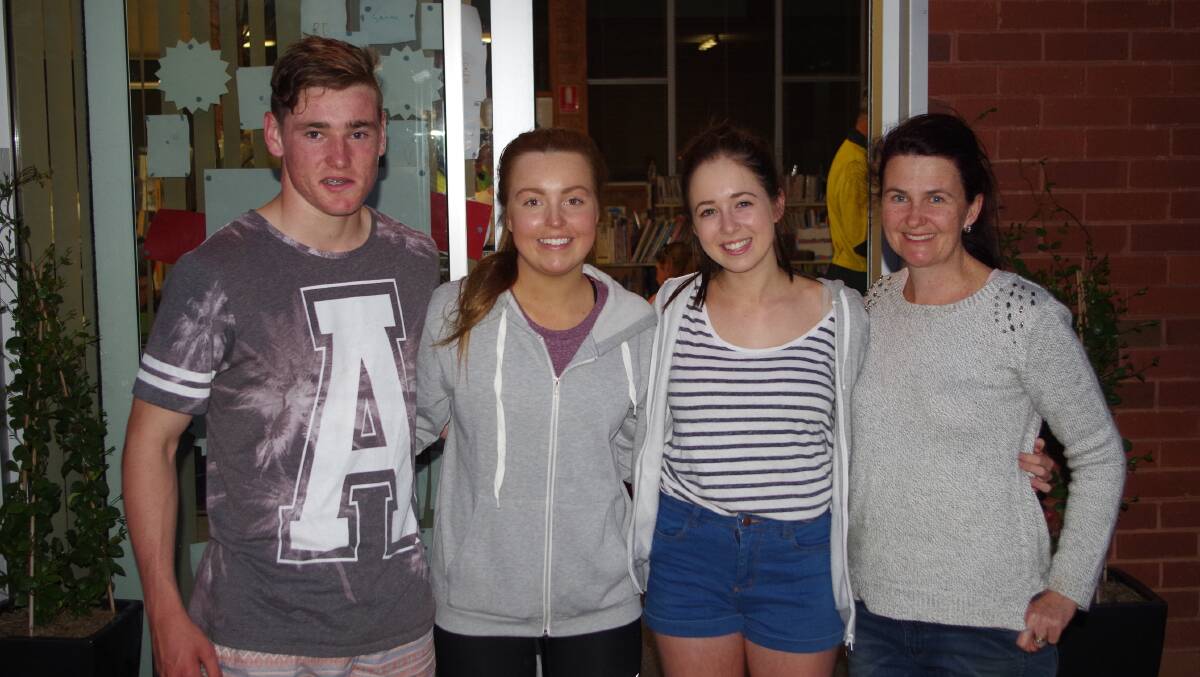 FULLY REGISTERED: (from left) Patrick Smith and Samantha Cross signed up their team the Average Joes. They were happy to pose with Rachel Pedley and Jenny Polimeni who registered the Jugiong Jackasses team. Picture: John McLaurin.