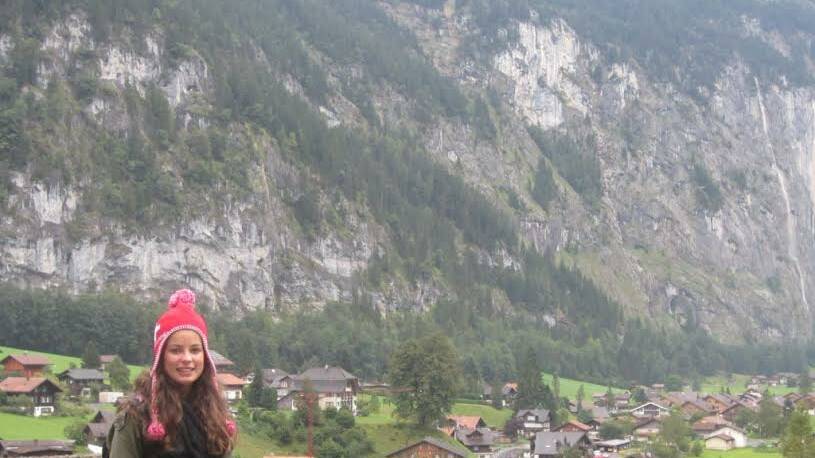 SWISS ALPS: Georgie loved the scenery of Switzerland.