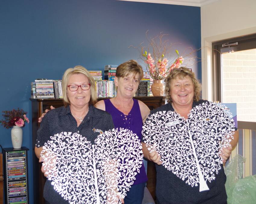 Tree of Life - Julie Jackson and Narelle White are thanked by fellow employee Maureen Kaandorp for all their hard work