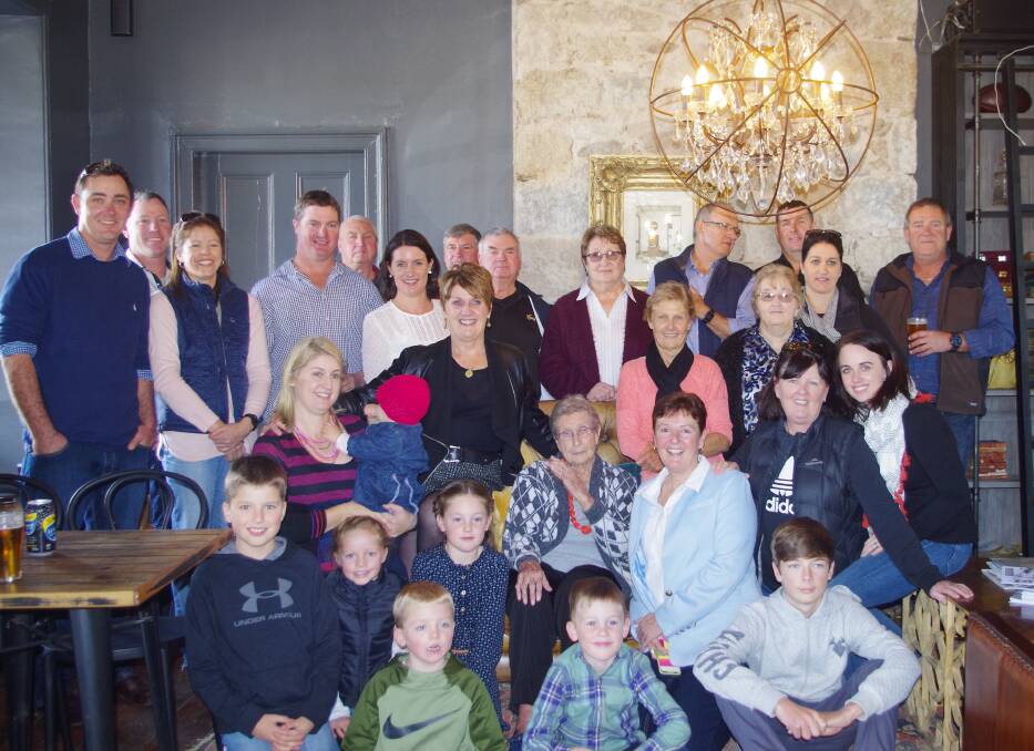 Four generations of Glover family members gathered at The Sir George in Jugiong on Saturday to celebrate matriarch Kathleen Glover's 90th birthday. Picture by Jody Potts