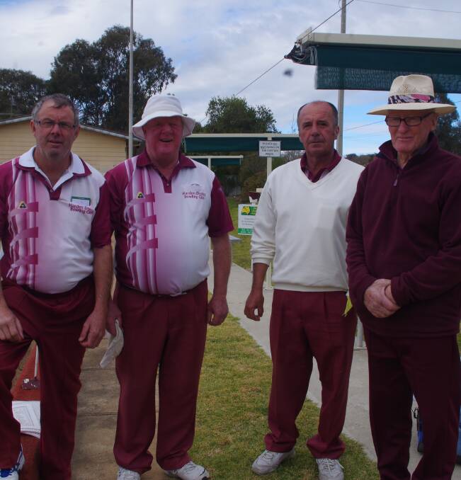 Rod James, Shane Mckellar, David Bodell and Reuben Rycroft  played in the Pairs Championships on Sunday, despite the freezing conditions