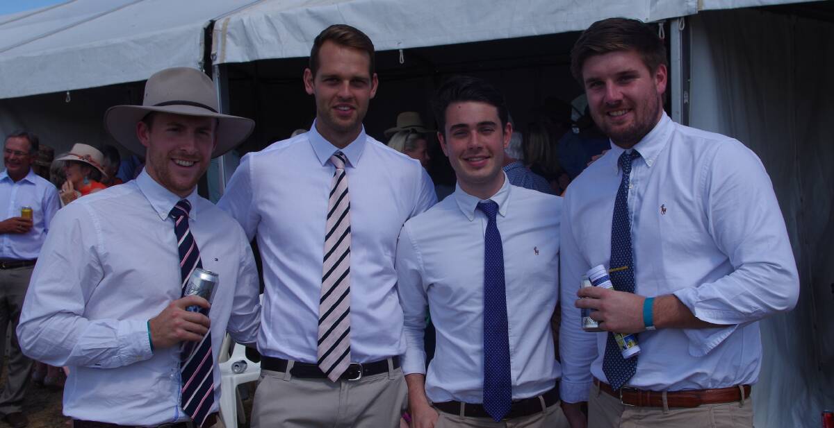 A group of stylish lads enjoying the atmosphere and excitement of the races last year. The event is a great chance to socialise, as well as to dress a little bit fancy.