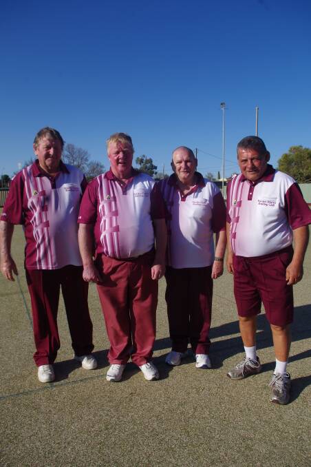 The A team - John Peterson, Shane McKellar, Terry Hocking and Tony Zervos took out their Club Fours Championship match on Sunday afternoon.