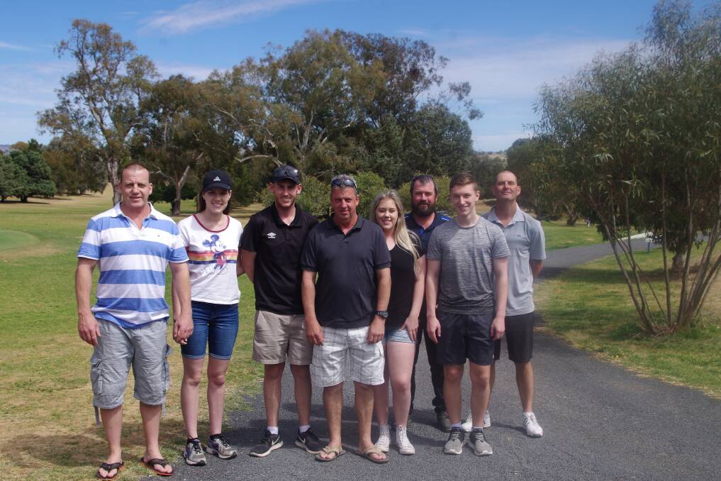 The Davis family and friends gathered at Harden for the Peter Davis Memorial Golf Day. All money raised this year was donated to the Starlight Foundation. Picture: Jody Potts