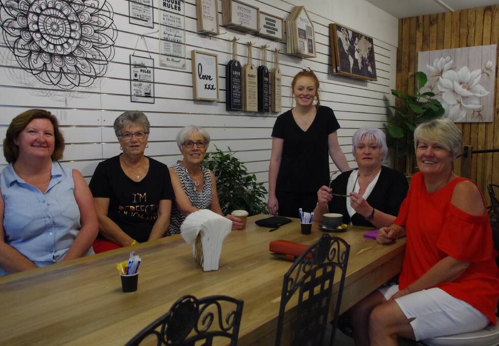 Maxine Davis, Jill Burnie, Carol Barker, Lucy Chesworth, Gayle Douglass and Nerida Beal are some of the first customers at DJ's on Neill