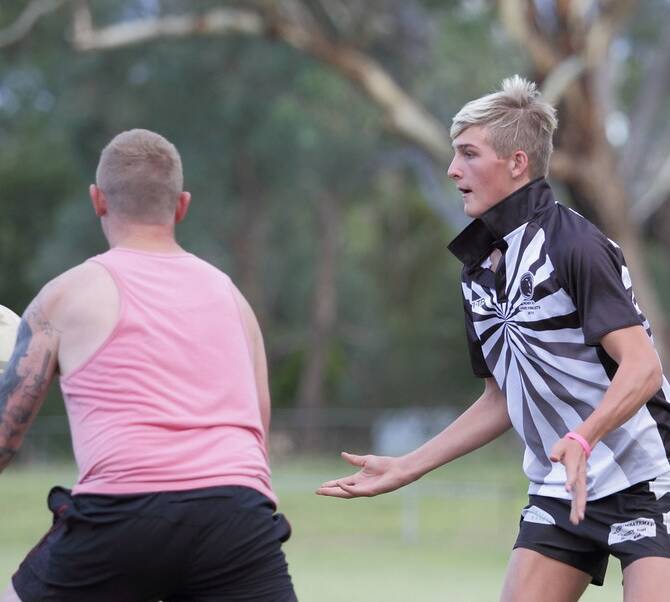 PRESEASON: Luke Donnelly and Dylan Arabin during preseason training. Brayshaw says Arabin has been instrumental in forming the under 18s side. Picture: RS Williams