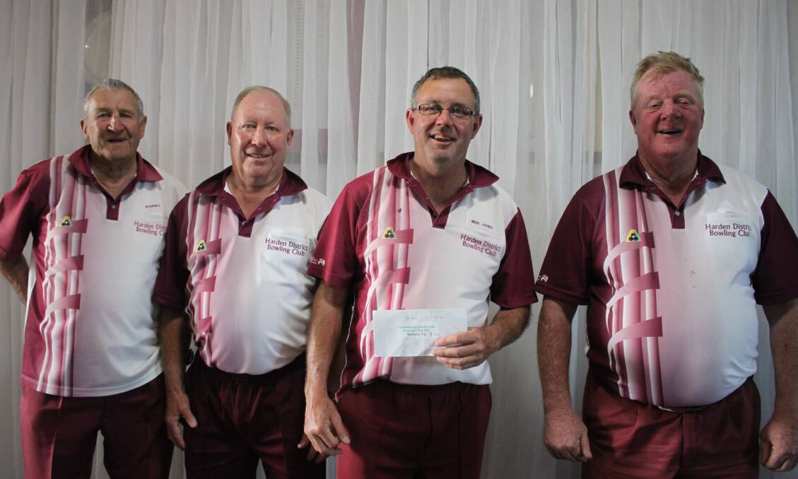 SECOND: Presidents' Day runner-up Harden - Barney Heywood, Brian Gibson, Rod James, and Shane McKellar. Picture: Contributed
