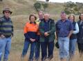 Some of the opponents, including farmers who border Eulie, who are against the Eulie piggery. A number of them toured with Mr Schoen, NSW Farmers President, to express their reason for opposing the piggery (to be built at Eulie behind them).