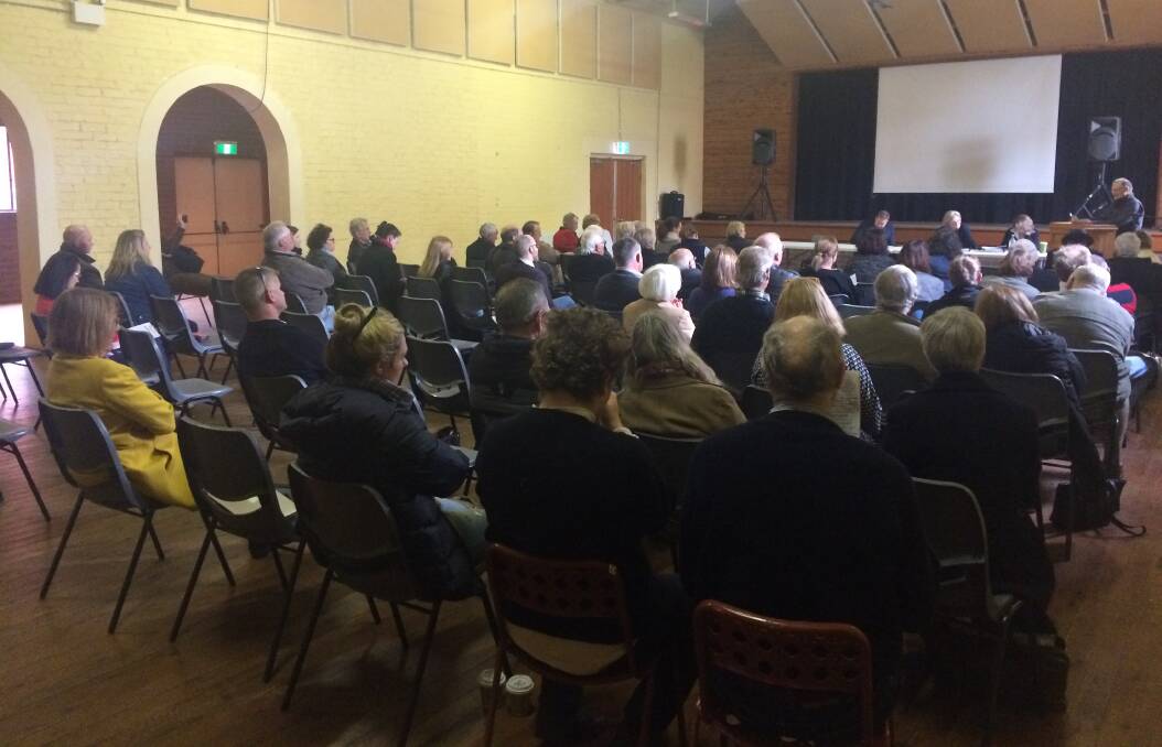 LARGE TURNOUT: More than 80 residents turned out to the public meeting over the Blantyre Farms proposal in Harden last month.