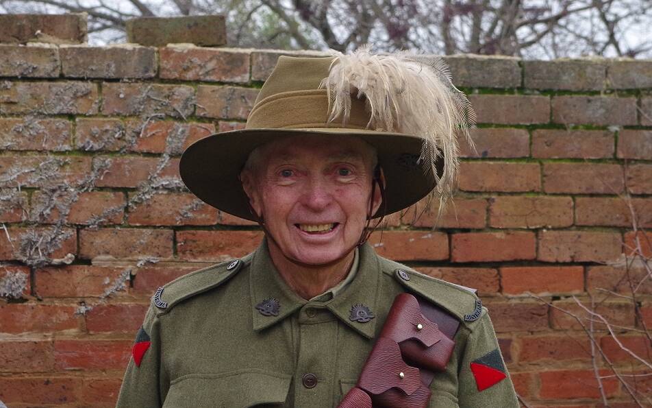 The cheeky grin we know and love - Brian Dunn in his Lighthorse Re-enactors uniform.