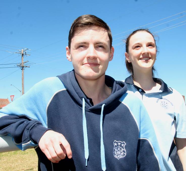 LOOKING AHEAD: Tom Leonow and Megan Sharman from Murrumburrah High School are about to tackle the HSC after finishing Year 12.