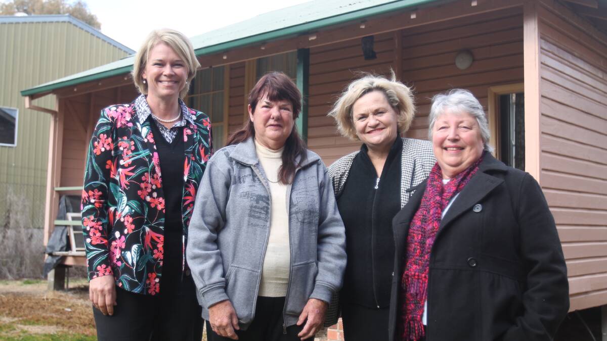 MASSIVE BOOST: Historical Society members Lorraine Brown (centre, left) and Robyn Atherton (right) with state MP Katrina Hodgkinson and Hilltops administrator Wendy Tuckerman after announcing the $100,000 grant. Picture: L Grey