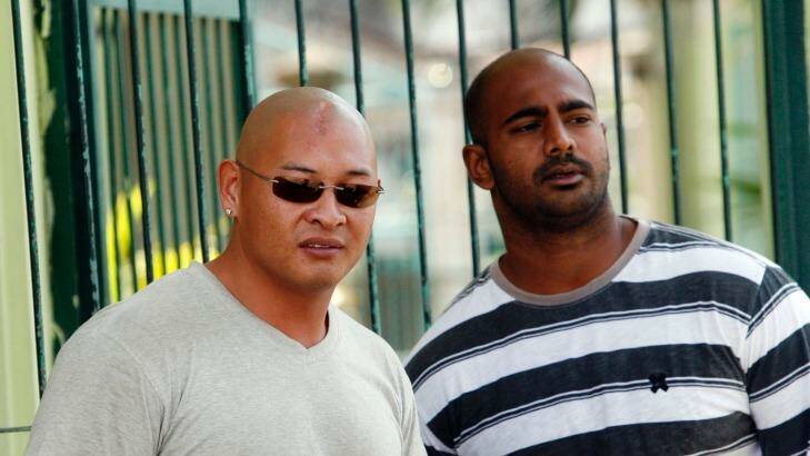 Andrew Chan, left, with Myuran Sukumaran  inside Kerobokan prison in 2011.  Photo: Anta Kesuma