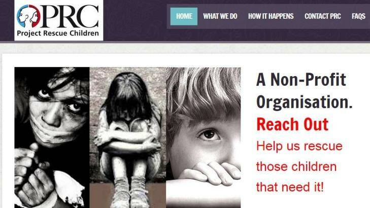 The Project Rescue Children website describes the organisation as non-profit. Photo: www.projectrescuechildren.org