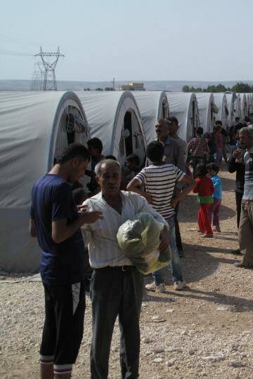 One of the small refugee camps near the Turkish border town of Suruc, now full to capacity. Photo: Ruth Pollard