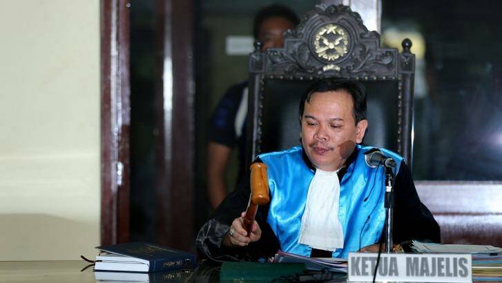 Presiding Judge Ujang Abdullah: Adjourned the appeal case of Bali Nine duo Andrew Chan and Myuran Sukumaran till March 25th. Photo:  Kate Geraghty
