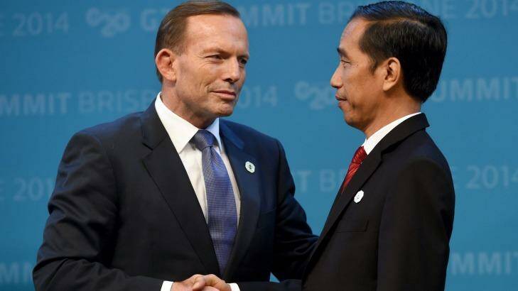 Tony Abbott's tough talk has not been well received by Indonesian leaders, including President Joko Widodo.  Photo: WILLIAM WEST