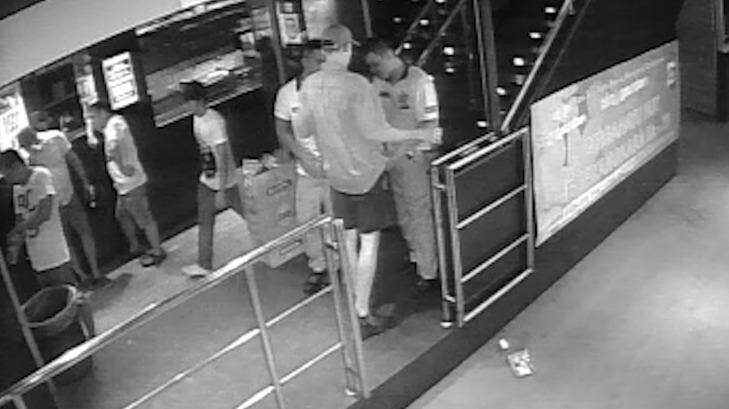 CCTV shows the Perth teenager being searched by security at Sky Garden nightclub. Photo: Sky Garden