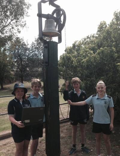 Jessica Bunt, Max Spackman, Dan Trembath and Abbey Wade rang the Murrumburrah Public School bell for the last time on Friday.