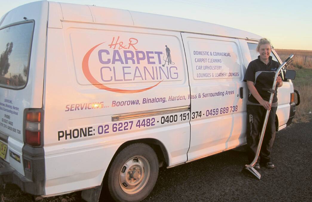 Honie Ford is one of the new owners of Joe Blundell's carpet cleaning business and the business is now known as H & R Carpet Cleaning.