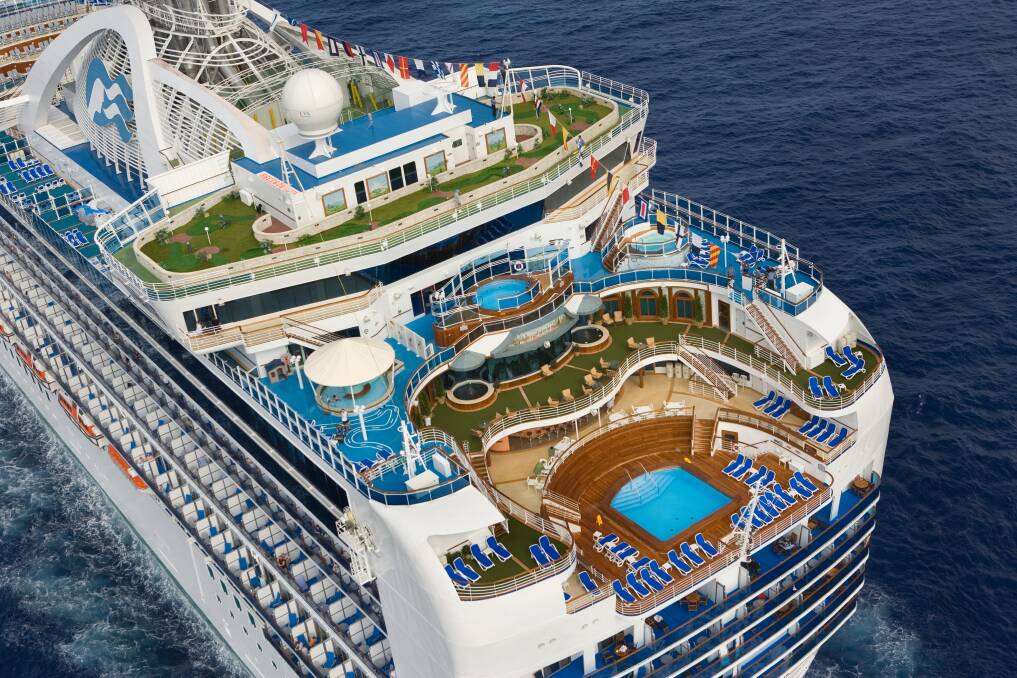 Crown Princess at sea.