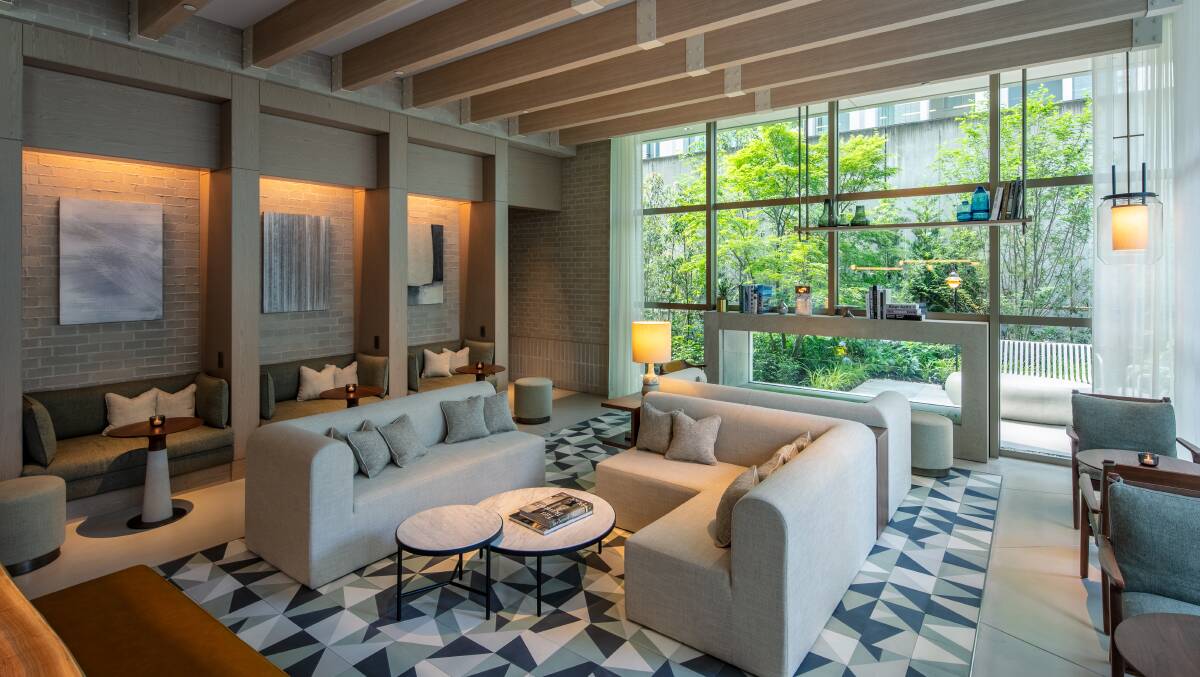 The guest lounge at Zentis Osaka.