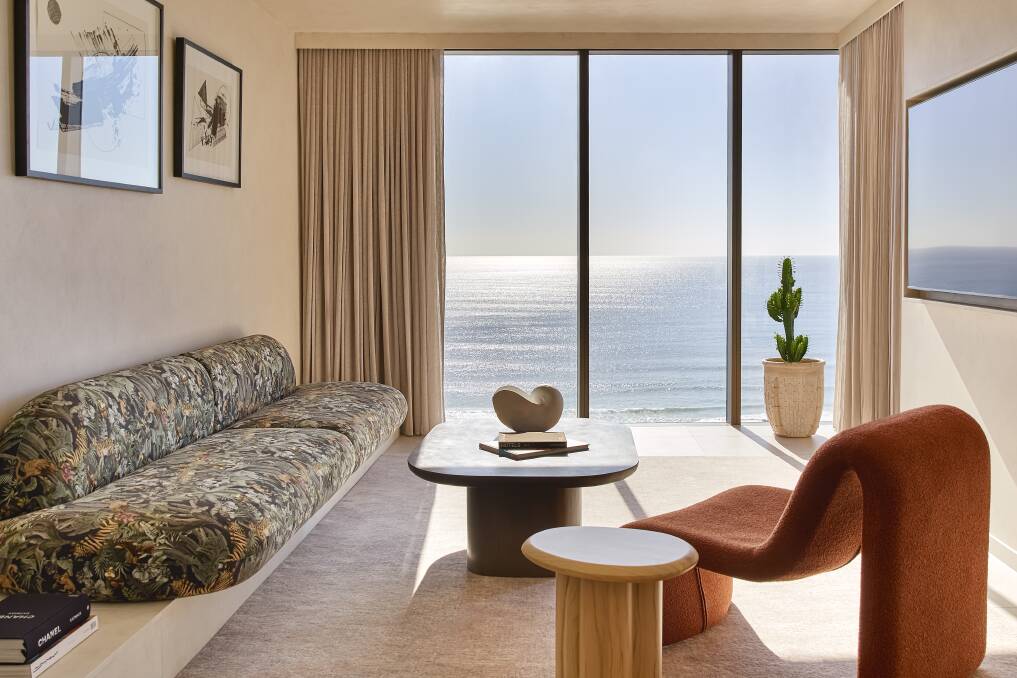 The living area of a one-bedroom suite.