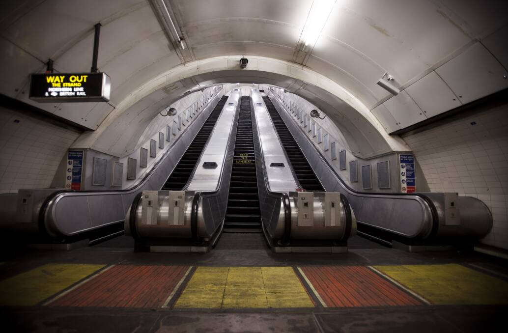Film-star escalator.