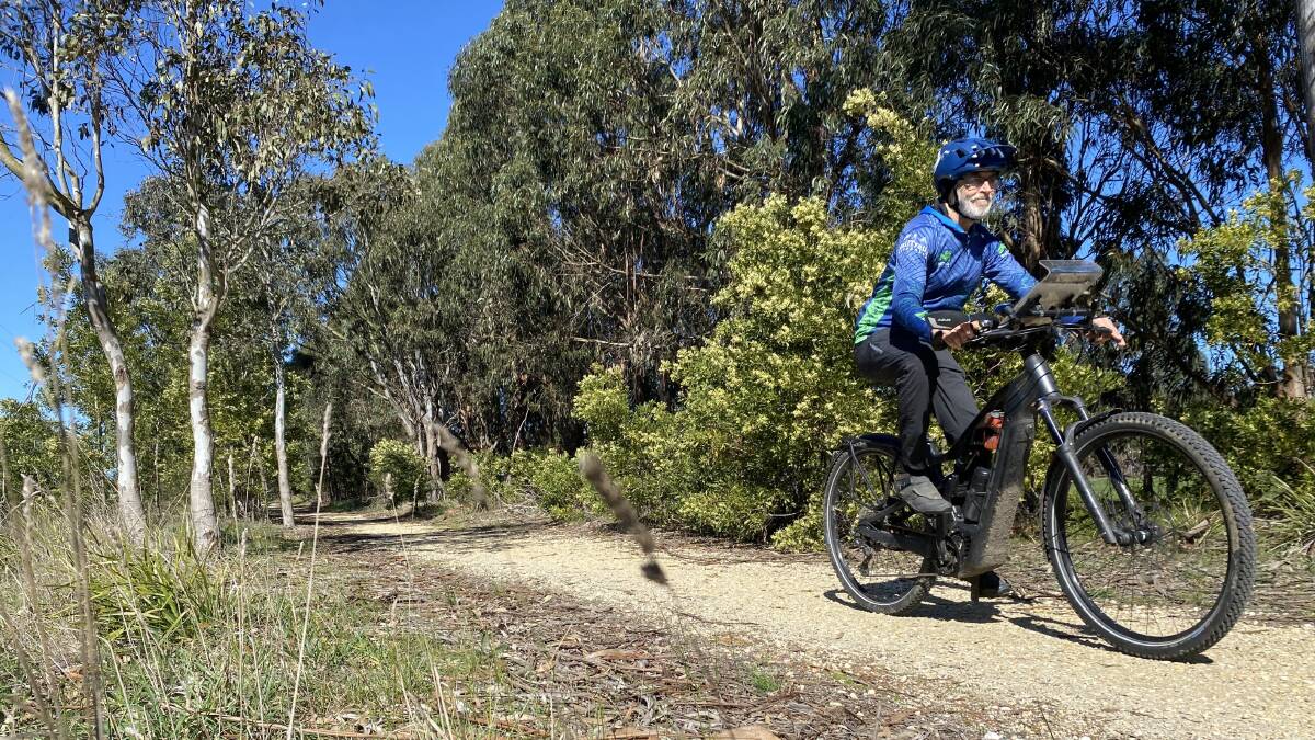 The solo adventurer said he sometimes meets other people on the trails, but his rides are usually peaceful and full of nature. Picture supplied. The solo adventurer said he sometimes meets other people on the trails, but his rides are usually peaceful and full of nature. Picture supplied.