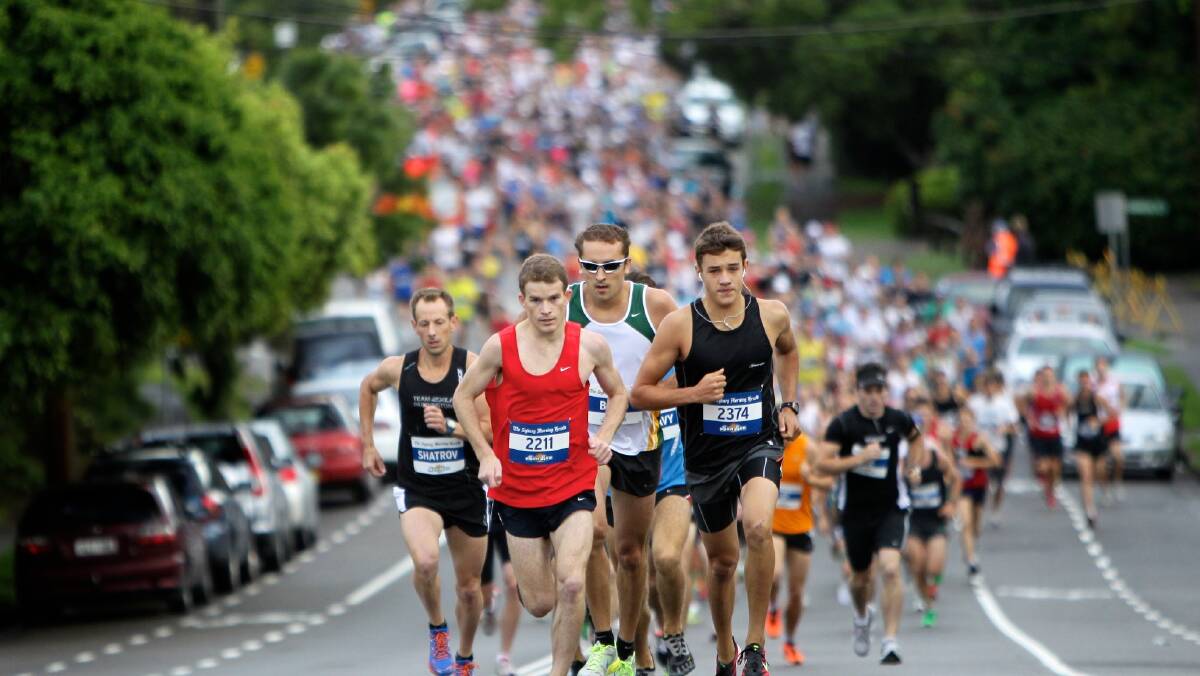 Competitors run fromm Dee Why in The Sydney Morning Herald Sun Run in 2012. Picture: Janie Barrett