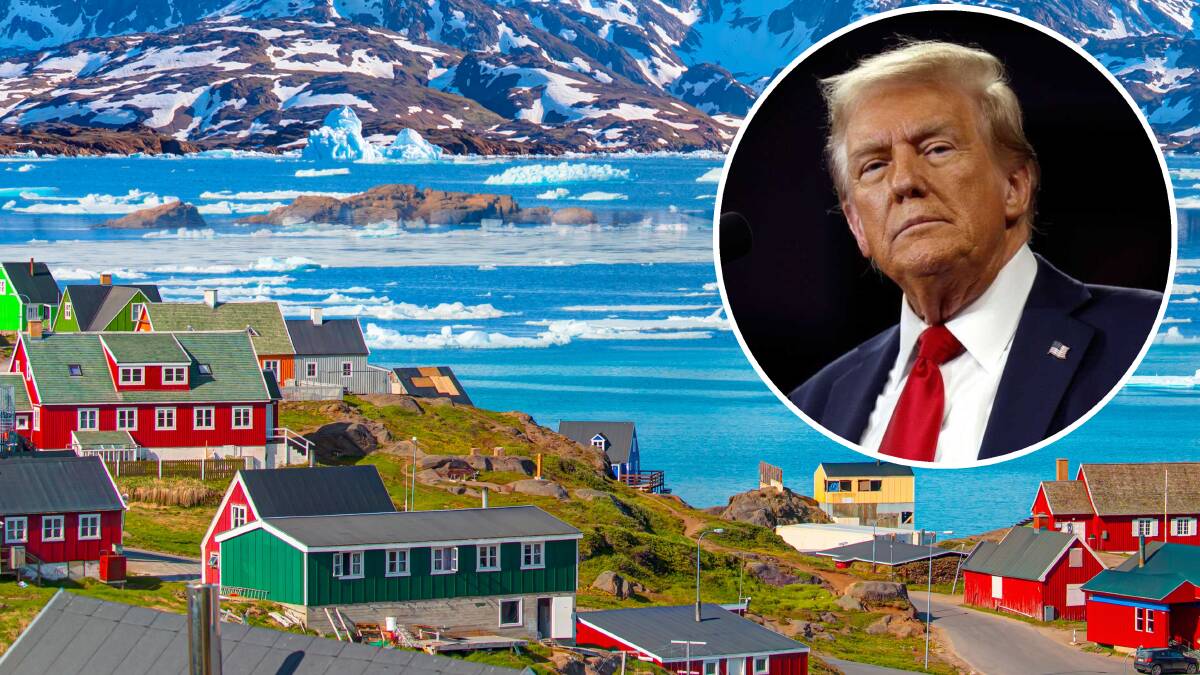 Donald Trump, inset, has not ruled out taking Greenland by force. Pictures Shutterstock Donald Trump, inset, has not ruled out taking Greenland by force. Pictures Shutterstock