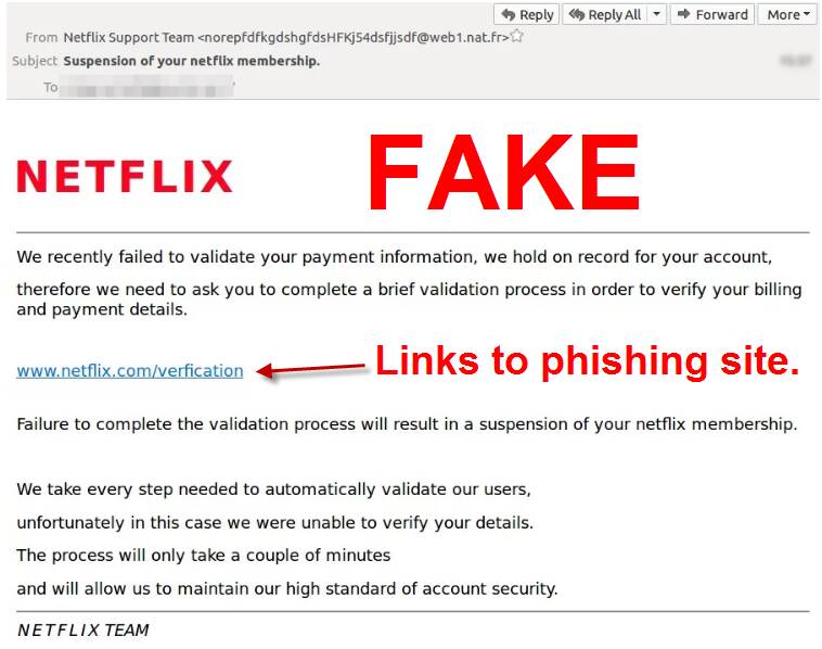 SCAM: Police are warning Netflix customers to look out for a fake email. Photo: NSW Police
