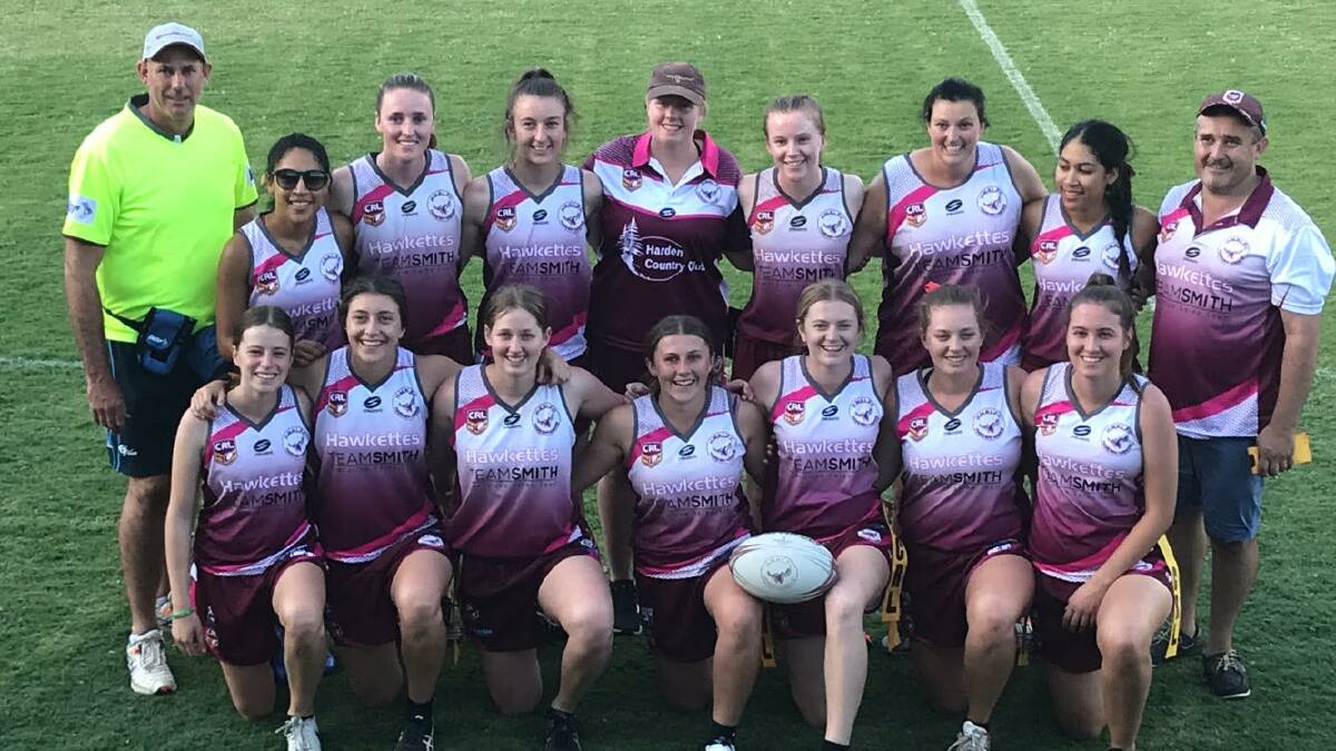 2019 Hawkettes:  The girls will play in the Group 9 Knockout on Saturday in Cootamundra, after doing themselves proud last weekend.  Picture: Contributed.