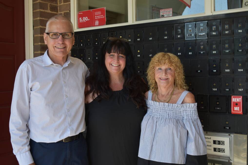 A family affair - Peter Blackney, Mandi Rawlings and Maureen Blackney, the new Harden Post Office staff.