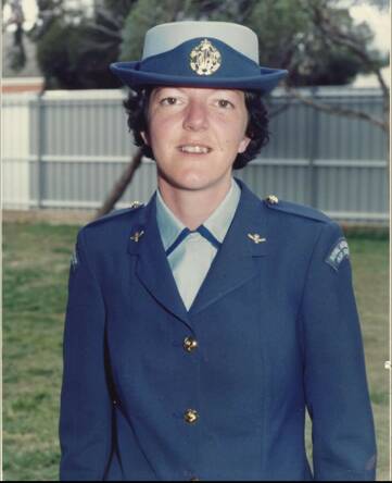 TRAINED: ACW Julianne Collingridge on her graduation from basic training at Edinburgh RAAF Base in South Australia in 1983.