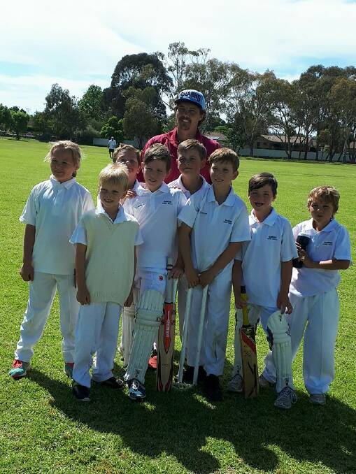 Last years Harden Junior Cricket Under 10's team with coach Shane Abnett. Picture: contributed by the Harden Junior Cricket Club.