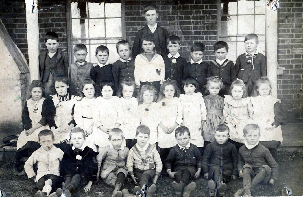 SCHOOL DAYS: An early photo of Wombat Public School students pupils, circa 1891.