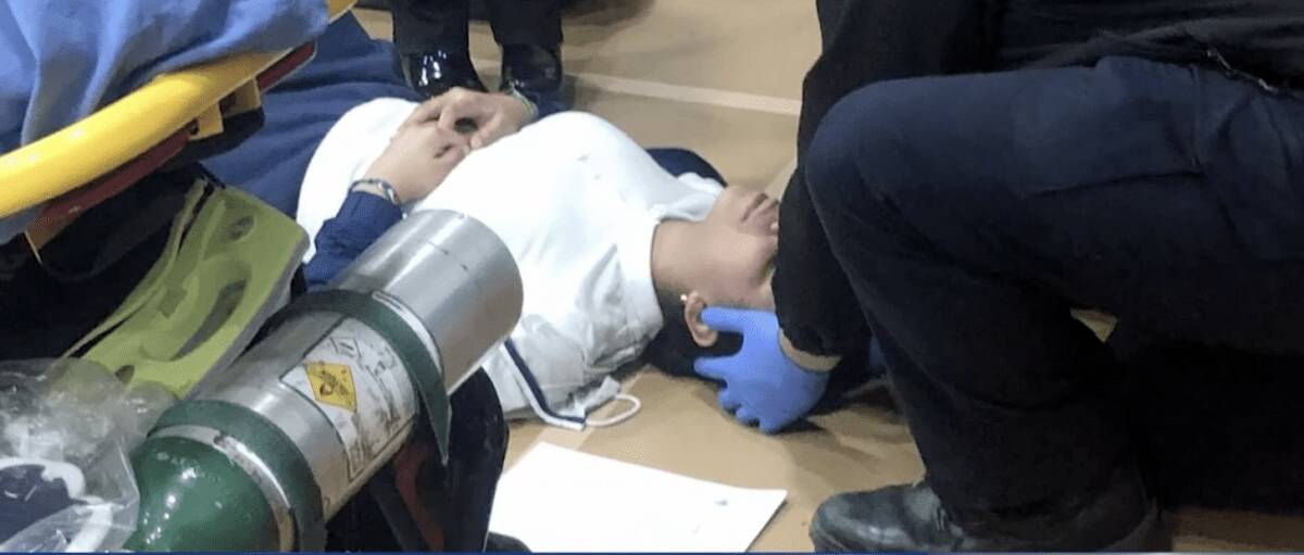 Kathleen DeJesus suffered severe brain injuries after falling victim to the skull breaker challenge in February 2020. Picture by NBC Boston.