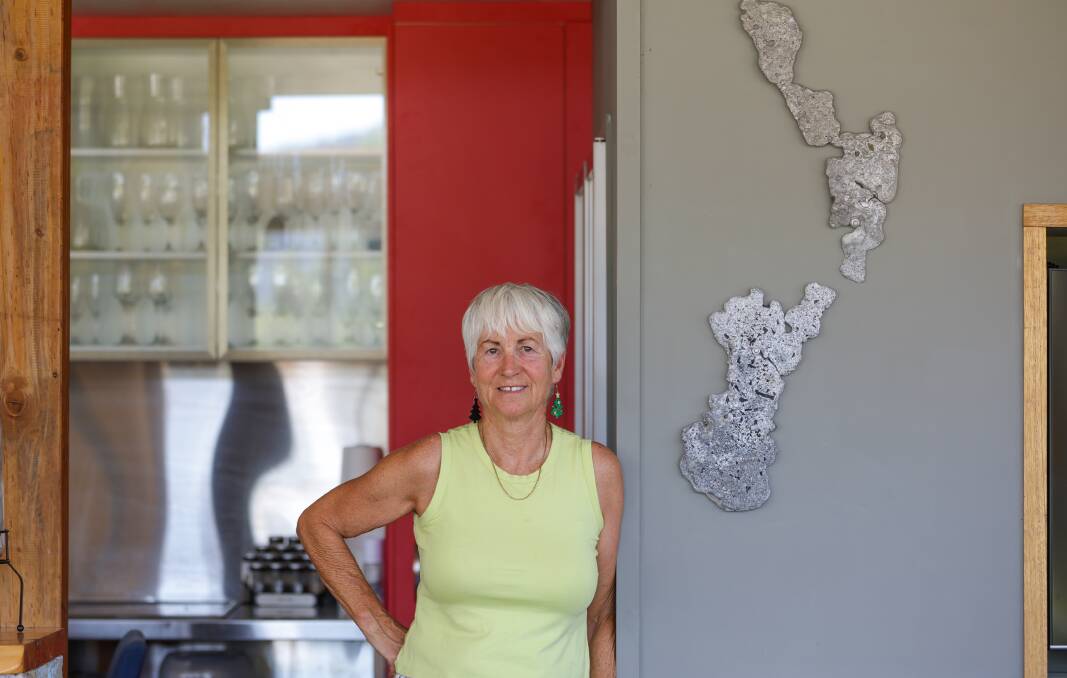 Two of the melted pieces of metal looked a bit like New Zealand, where Alison Baker and Paul Williams were from before they moved to Kangaroo Valley 30 years ago. Picture by Adam McLean Two of the melted pieces of metal looked a bit like New Zealand, where Alison Baker and Paul Williams were from before they moved to Kangaroo Valley 30 years ago. Picture by Adam McLean