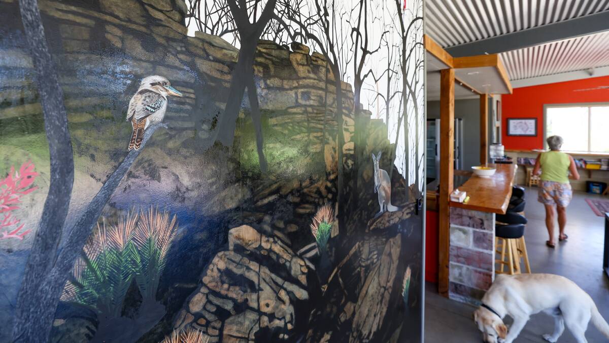 The mural being painted in the kitchen of Banksia Park. Picture by Adam McLean The mural being painted in the kitchen of Banksia Park. Picture by Adam McLean