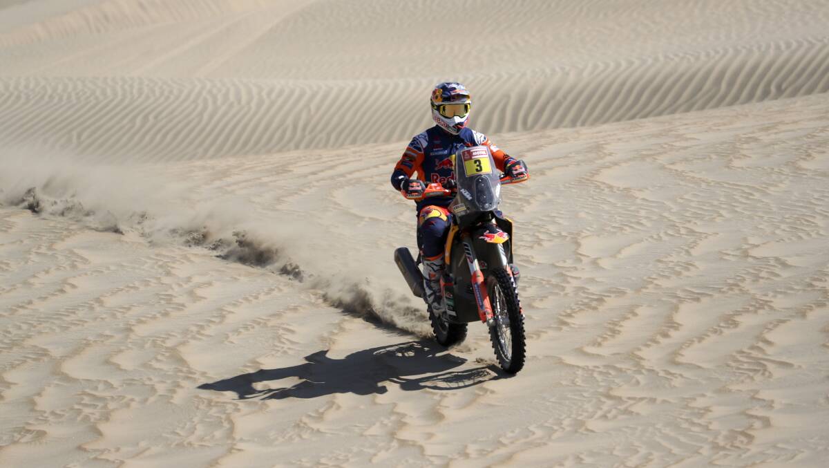 Toby Price in action during the Dakar Rally