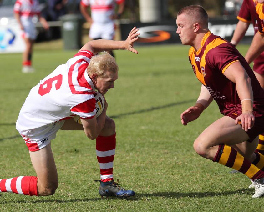 Zac Masters, pictured playing for Riverina under 23s last season, had a strong game against Newcastle on Saturday.