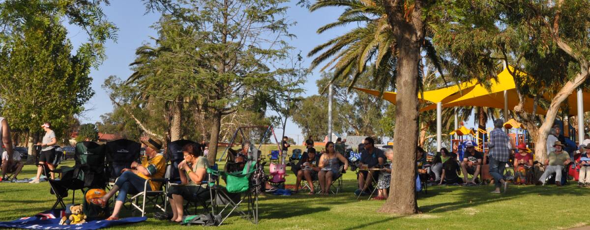 A very healthy crowd turned out to celebrate Australia Day in Harden on Sunday. Photo by Kate Ward.