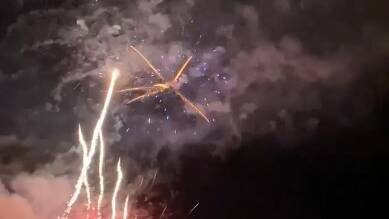 Part of Mr Boom Boom's fireworks display.