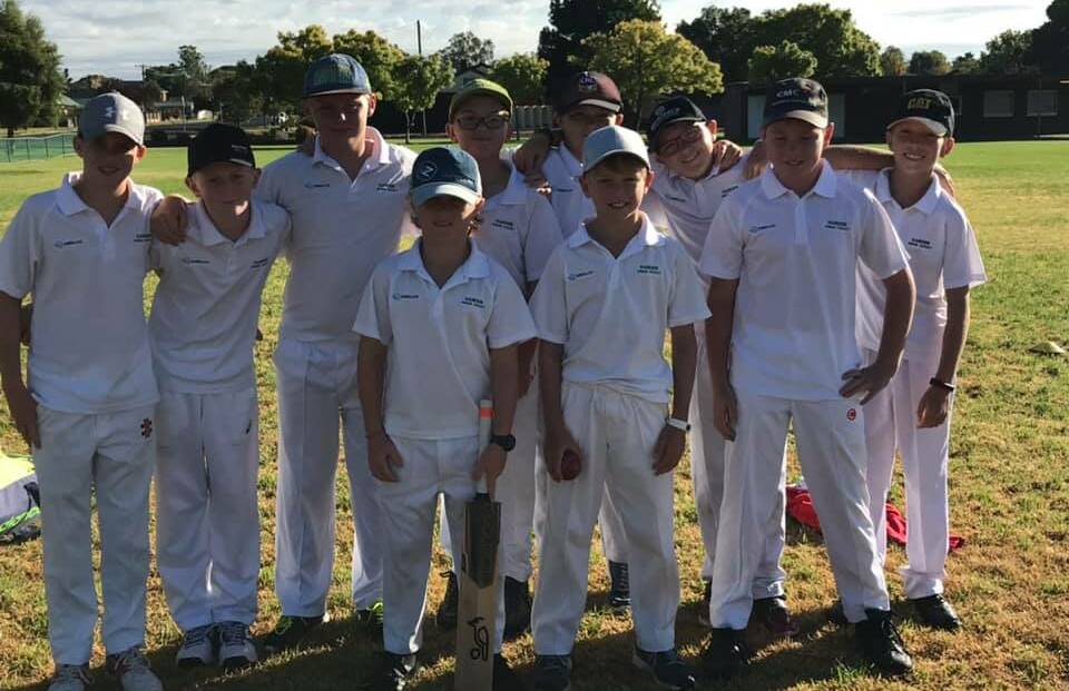 The Harden under 13s cricket side before a match during the regular season against Cootamundra Cobras. Photo: Facebook