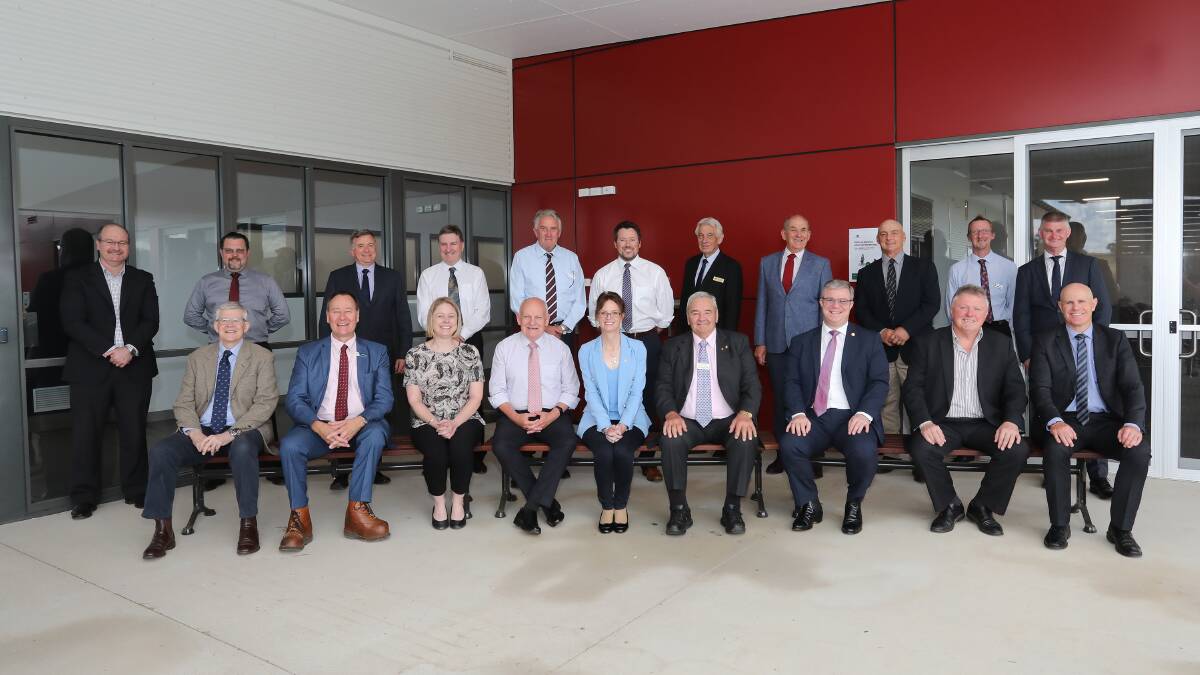Cootamundra electorate local government representatives with Member for Cootamundra Steph Cooke at the recently opened Harden Fire Centre.