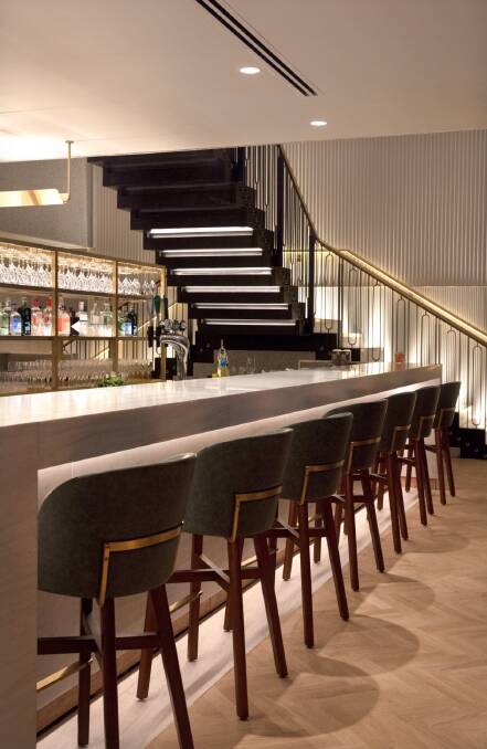 The bar at a Qantas lounge. The bar at a Qantas lounge.