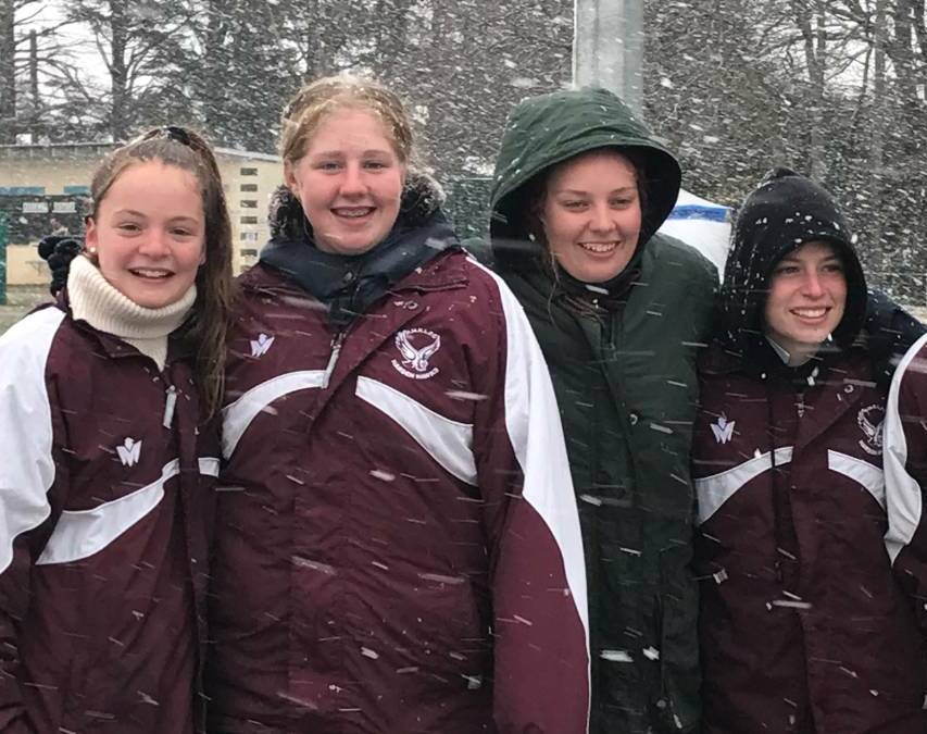 MAKING MEMORIES: Some of the Harden Hawkettes brave the cold in Crookwell last year. Registrations are now open for the 2018 season.