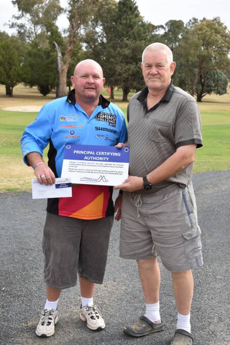 SUCCESS: Chris Hocking  shot his best score to claim his monthly medal, while Kevin Hoppe shot three better than his handicap to claim balls. Picture: Jody Potts